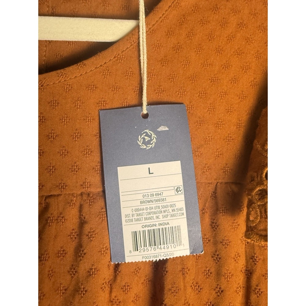 NWT Universal Thread Brown Rust Eyelet Balloon Sl… - image 3